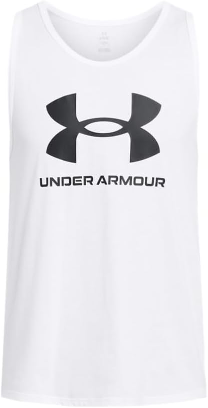 

Майка мужская спортивная с логотипом Under Armour, (100) White/Black