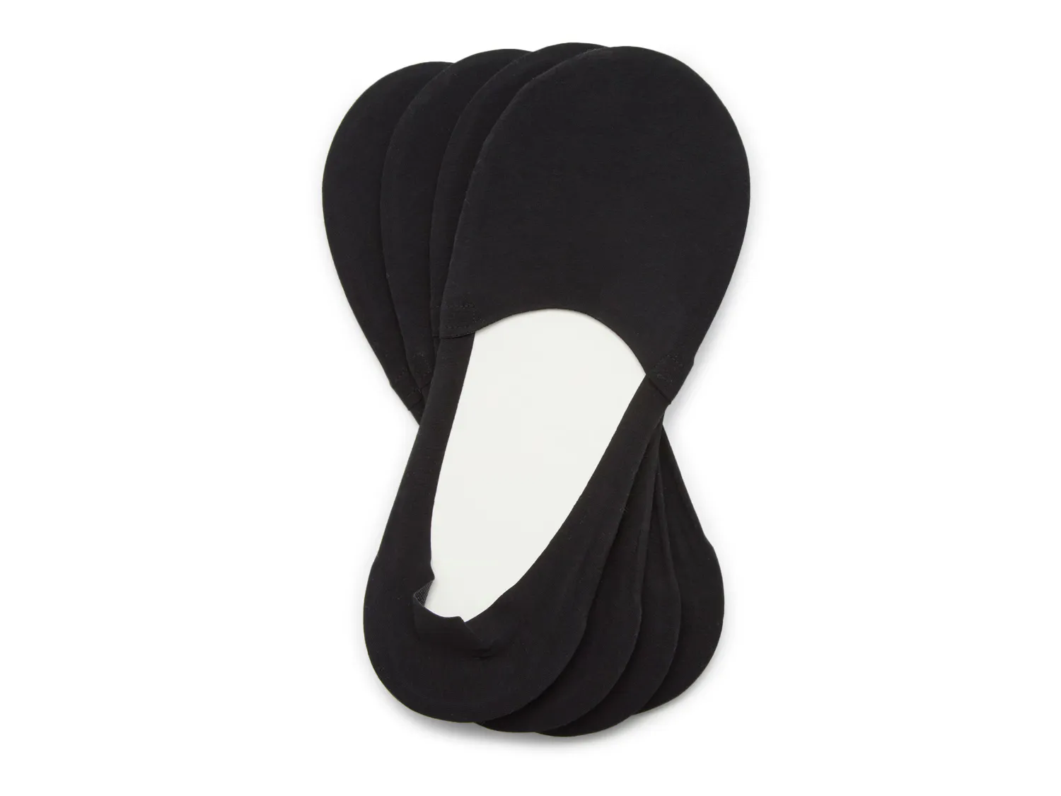 

Носки Invisible Men's Extended Size No Show Liners - 4 Pack Mix No. 6, черный