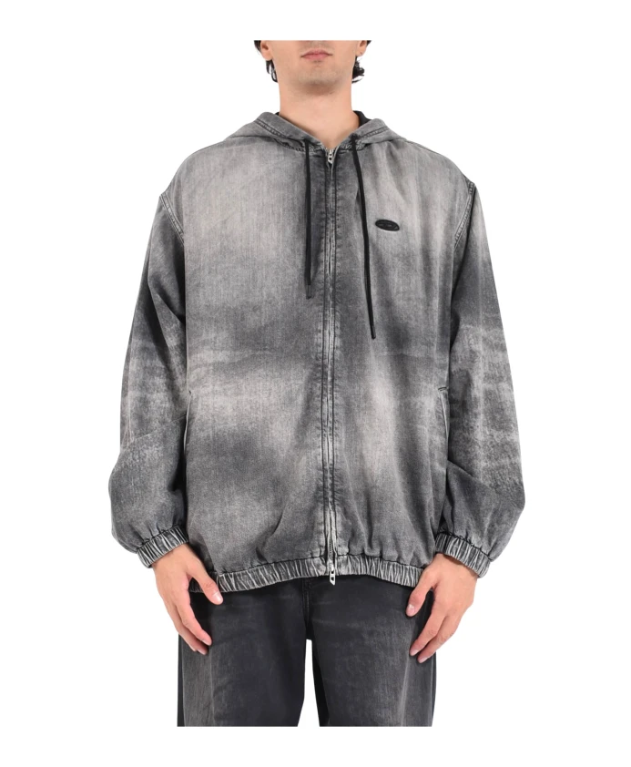 

Куртка Joggjeans с капюшоном и цифровым принтом Diesel, серый