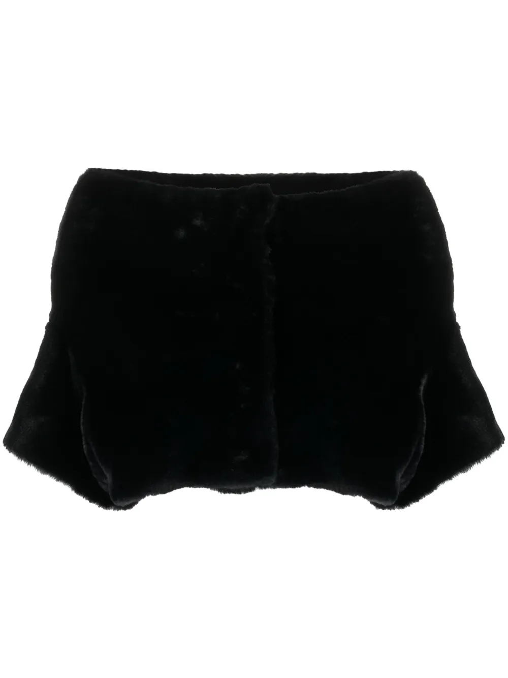 

Укороченный кейп из искусственного меха Herno, черный