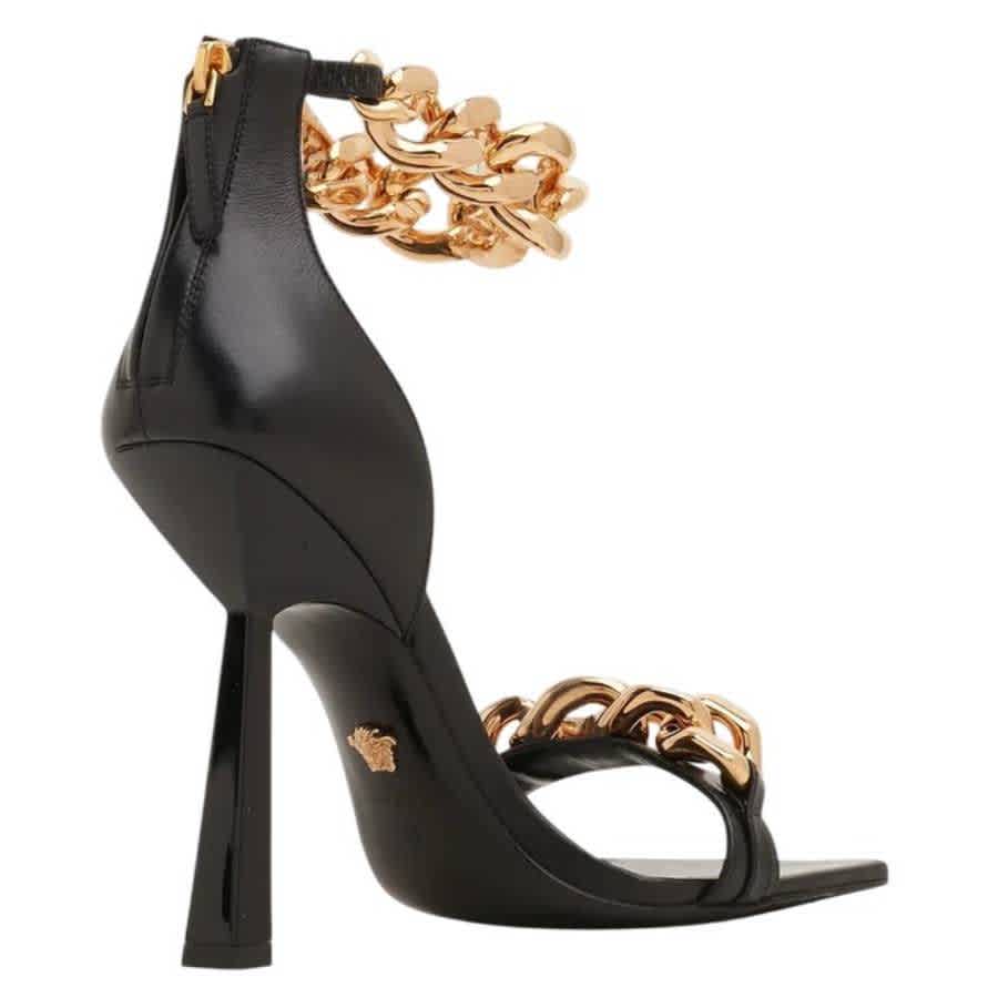 Сандалии Versace La Medusa Aevitas с цепочкой, черный/золотой Versace — фото 2