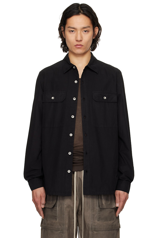 

Голливудская рубашка-оверсайз Rick Owens Drkshdw, черный