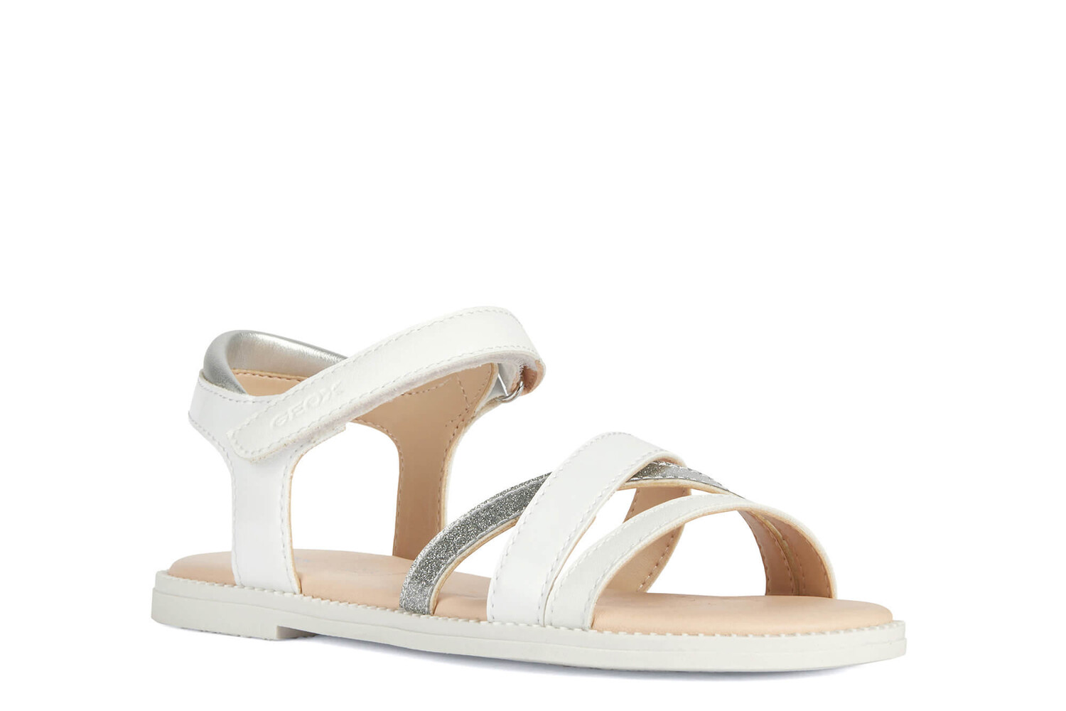 Сандалии с регулируемыми ремешками j Sandal karly Girl Geox, белый — фото 2