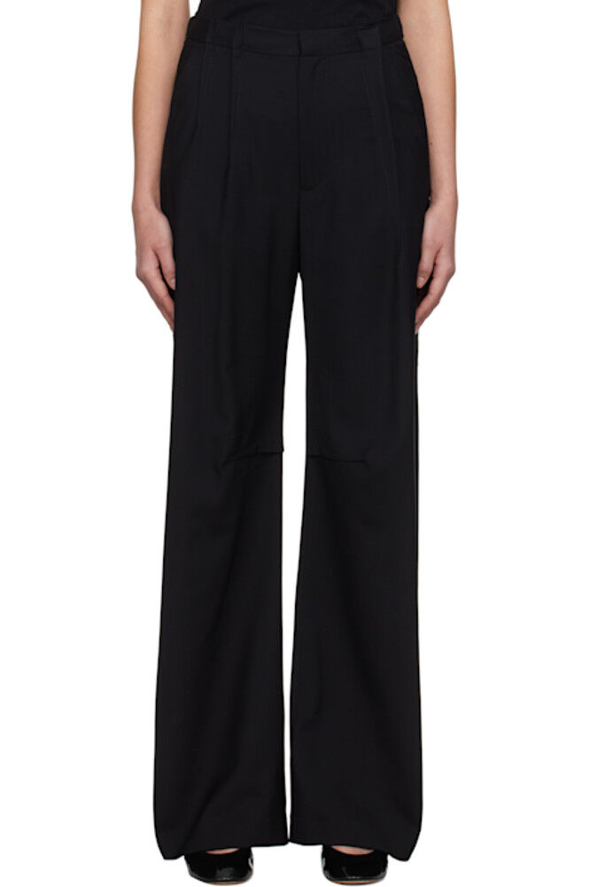 

Черные шерстяные брюки пошива MM6 Maison Margiela