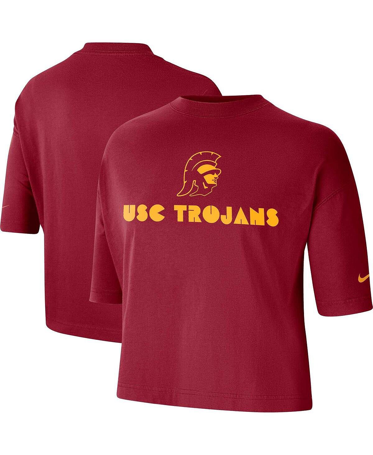 

Женская укороченная футболка Cardinal USC Trojans Nike