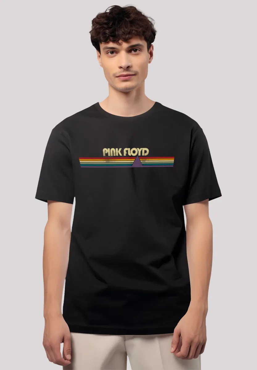 

F4NT4STIC Футболка "Pink Floyd Prism Retro Stripes", премиум качество, черный