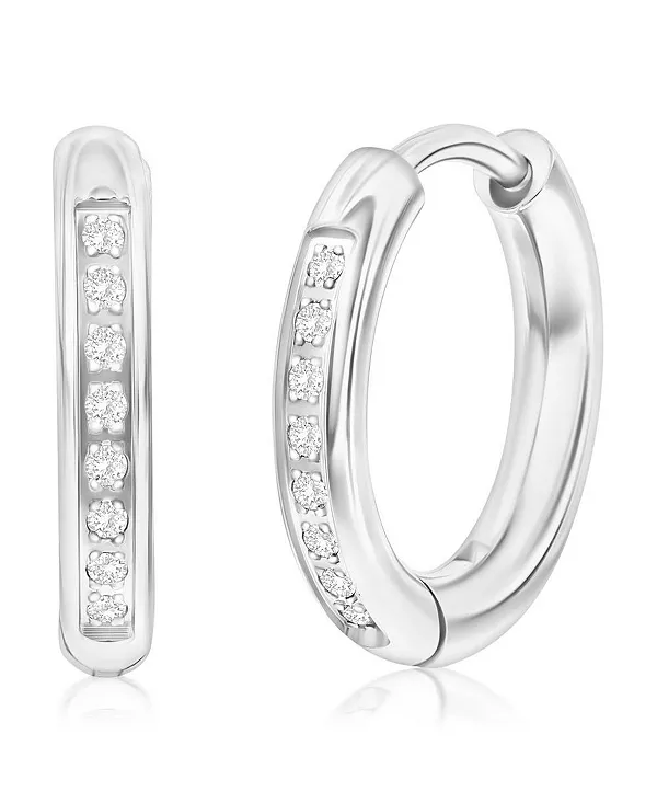 

Серьги-Кольца Huggie Hoops из нержавеющей стали с золотым покрытием или черным покрытием, диаметром 15 мм Metallo, silver