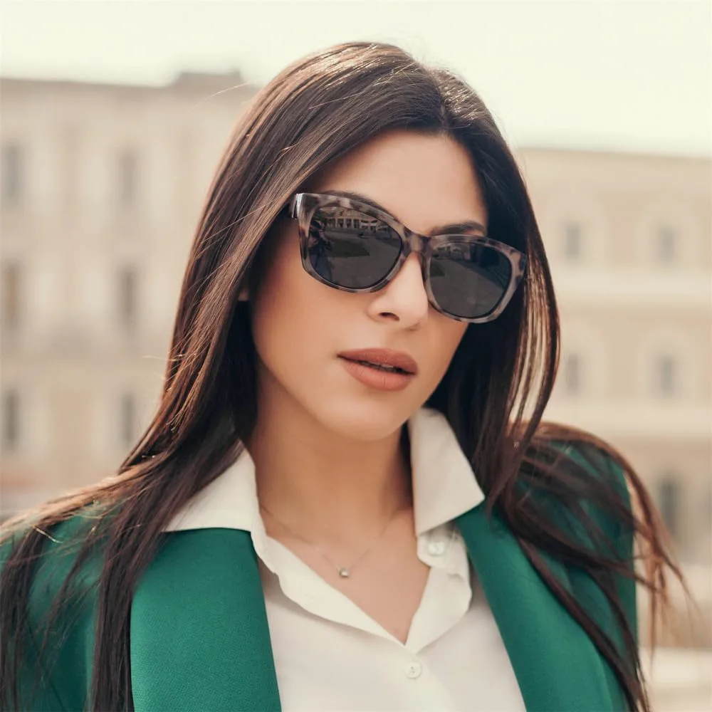 

Женские солнцезащитные очки большого размера с поляризацией, в винтажном стиле, с защитой от УФ-излучения, ретро-солнцезащитные очки для женщин HCPIHF, 07 Blue