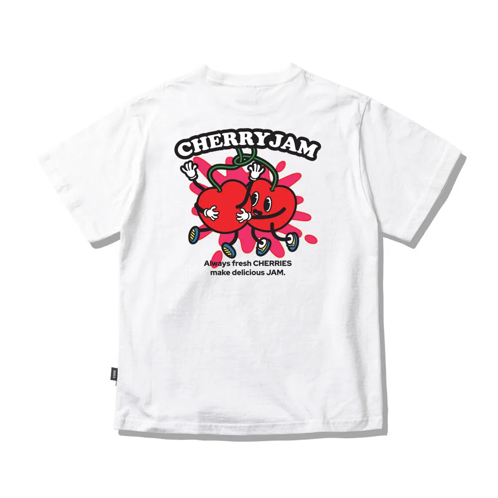 Детская белая футболка Cherry Jam от Splash Code