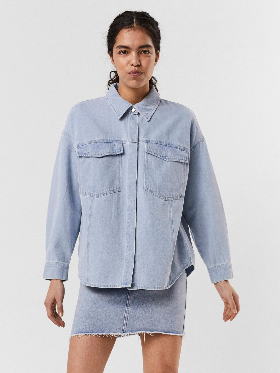 

Блуза Vero Moda Oversized Denim Jeans Hemd VMPALOMA, синий