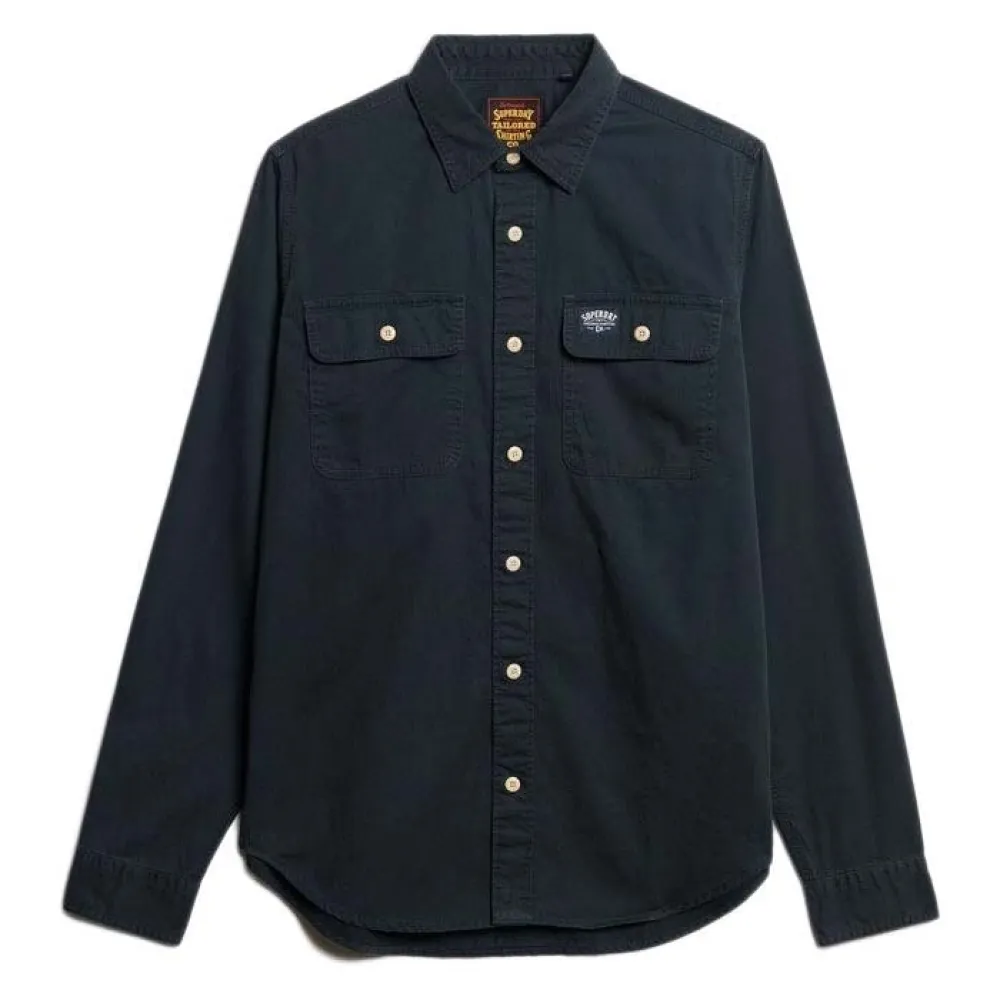 

Рубашка Superdry Cotton Workwear, синий
