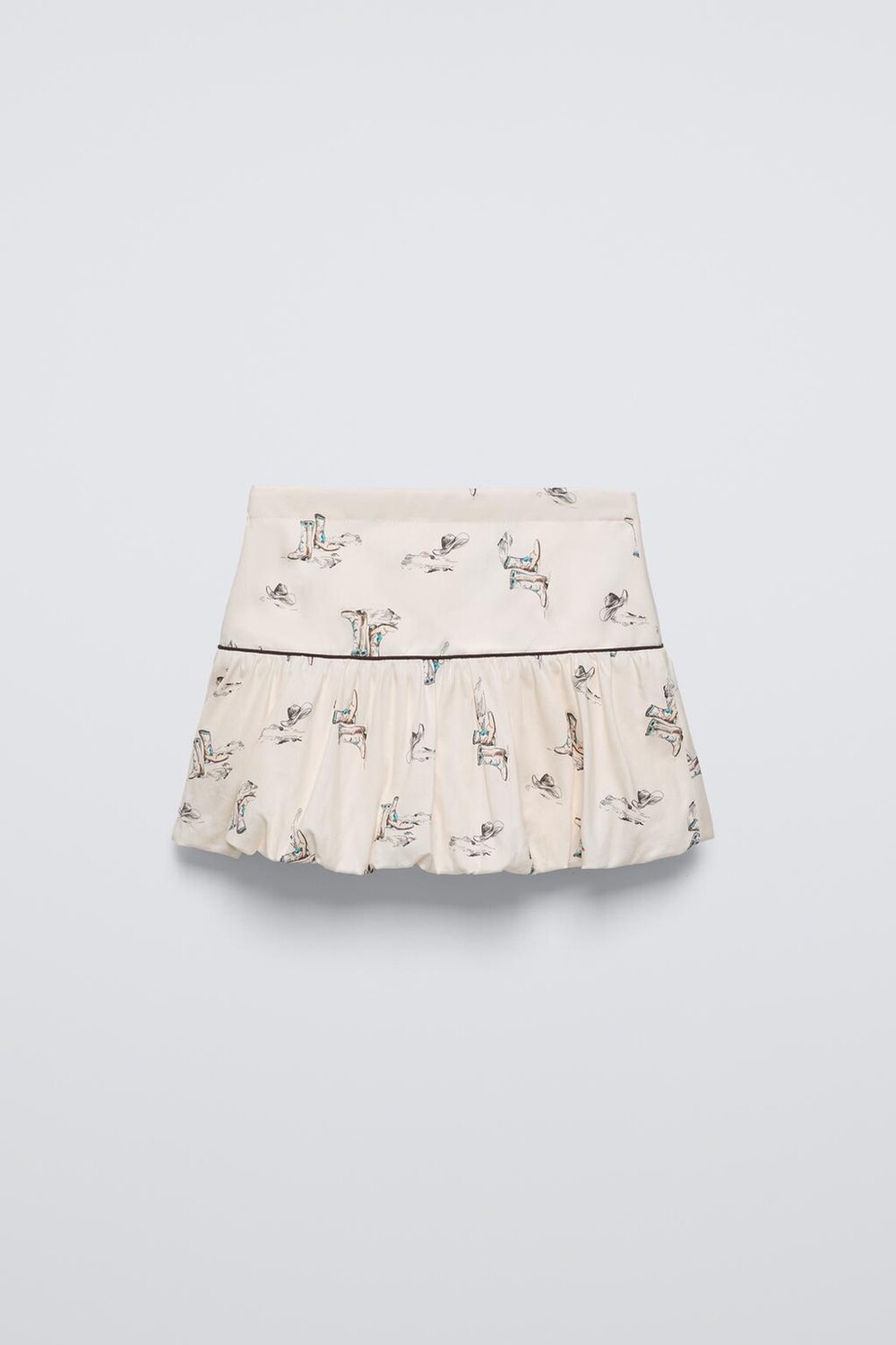 

Юбка с цветочным принтом ZARA, экрю