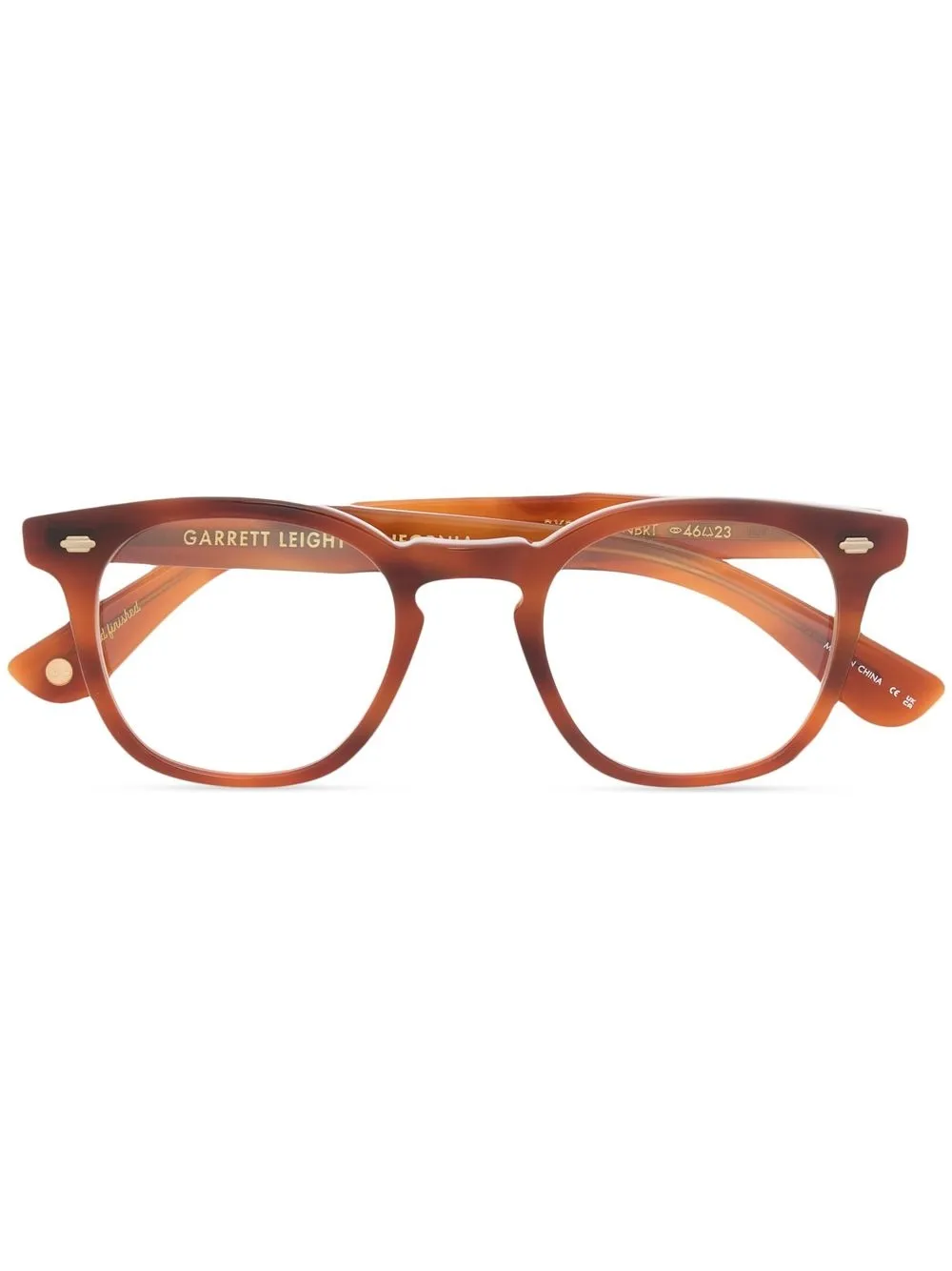 

Очки в круглой оправе Garrett Leight, коричневый