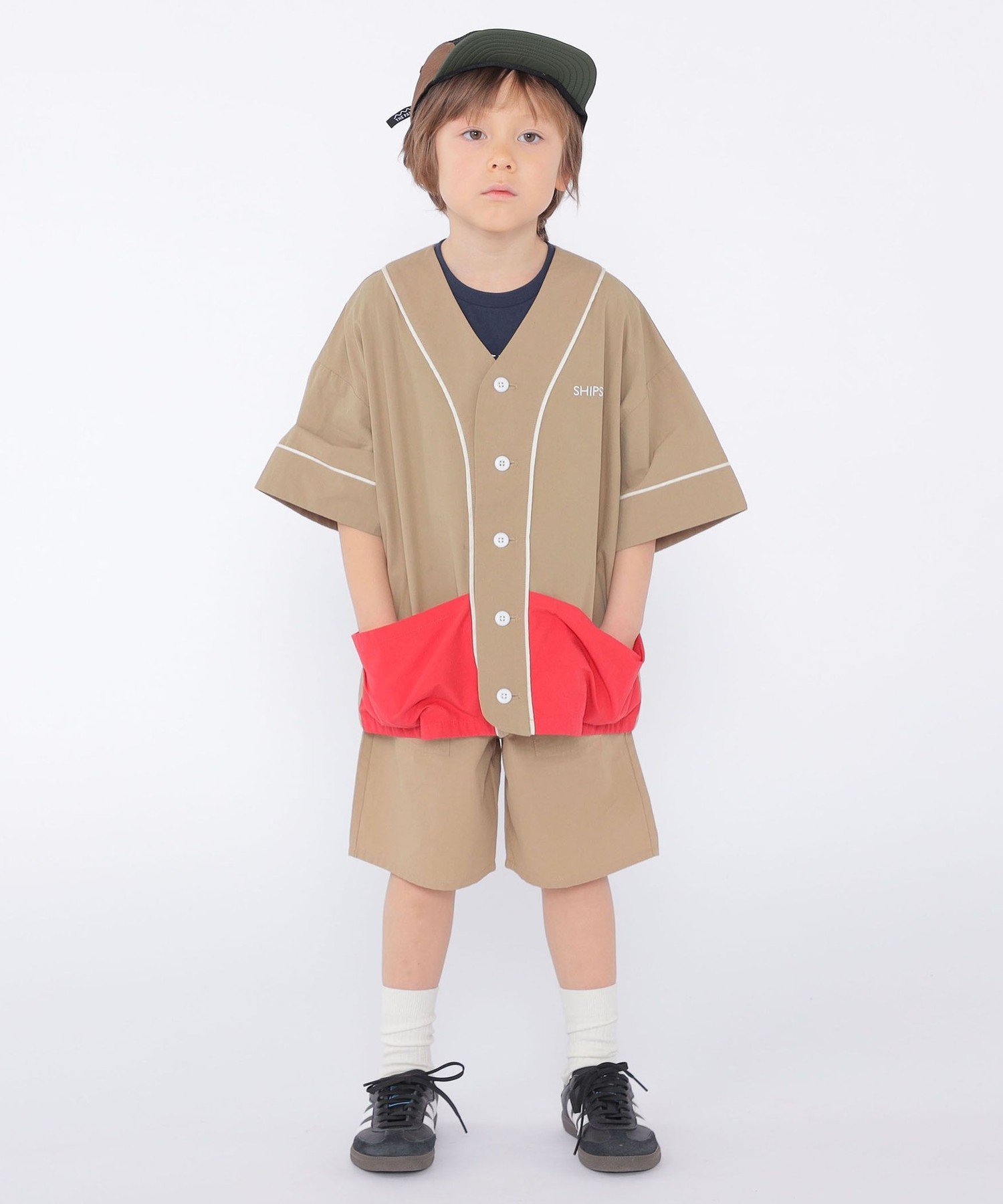 Детская футболка SHIPS: 100~130 см / Бейсбольная футболка SHIPS KIDS, Beige — фото 2