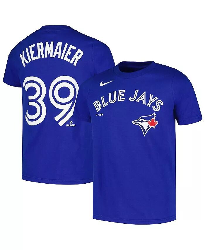 

Футболка с именем и номером игрока Big Boys and Girls Кевина Кирмайера Royal Toronto Blue Jays Nike, синий
