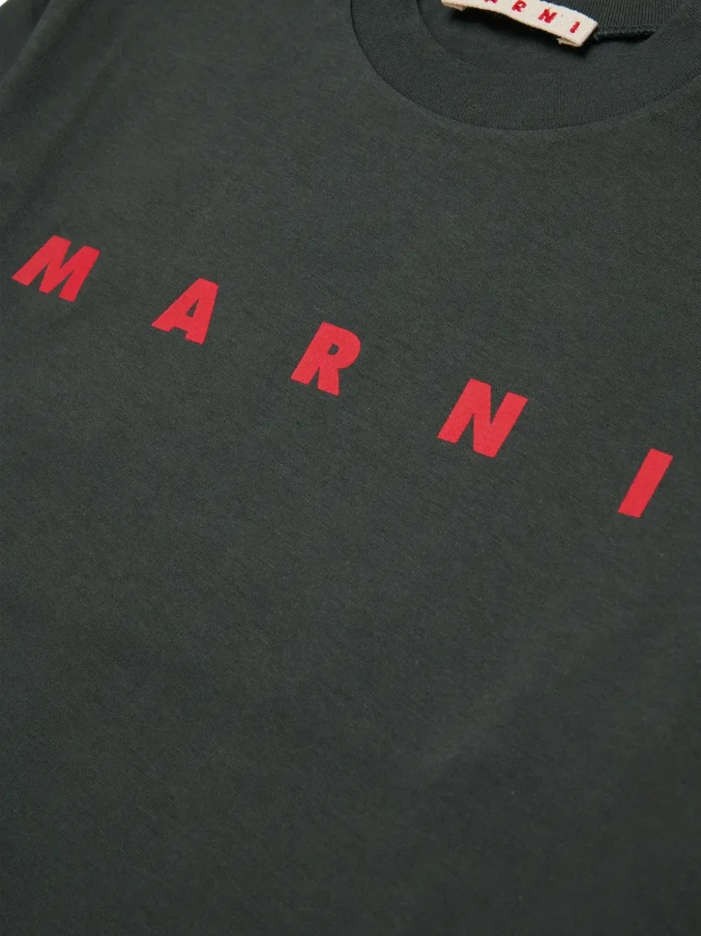 Футболка с длинными рукавами и логотипом Marni Kids, зеленый — фото 4