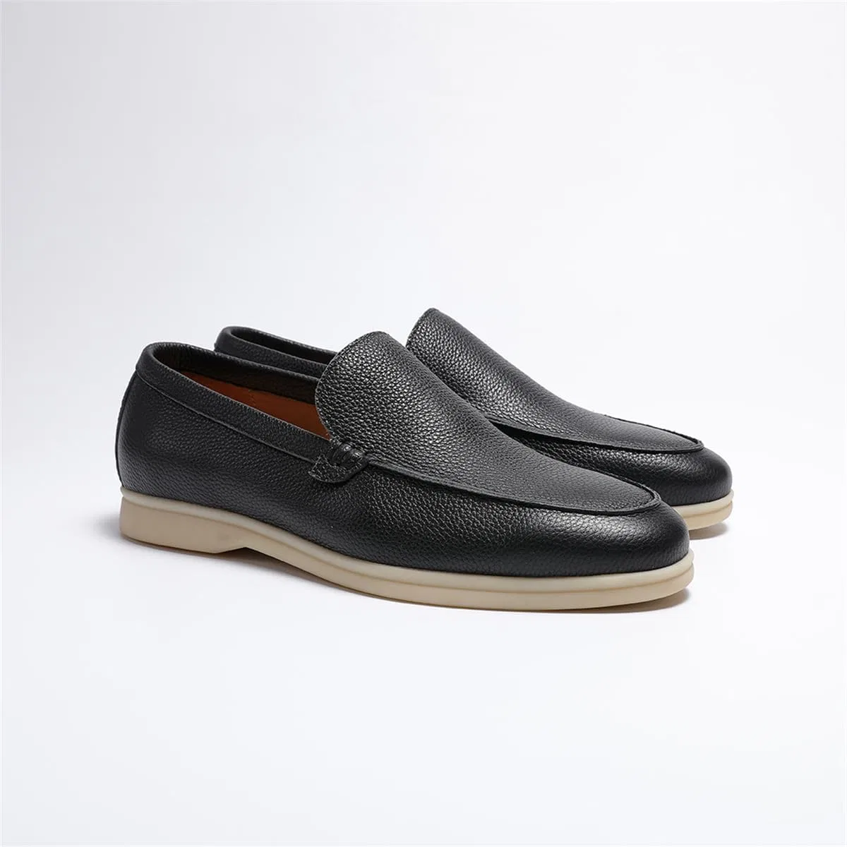 Лоферы кожаные Men's Loafers, Black FIAVOM — фото 2