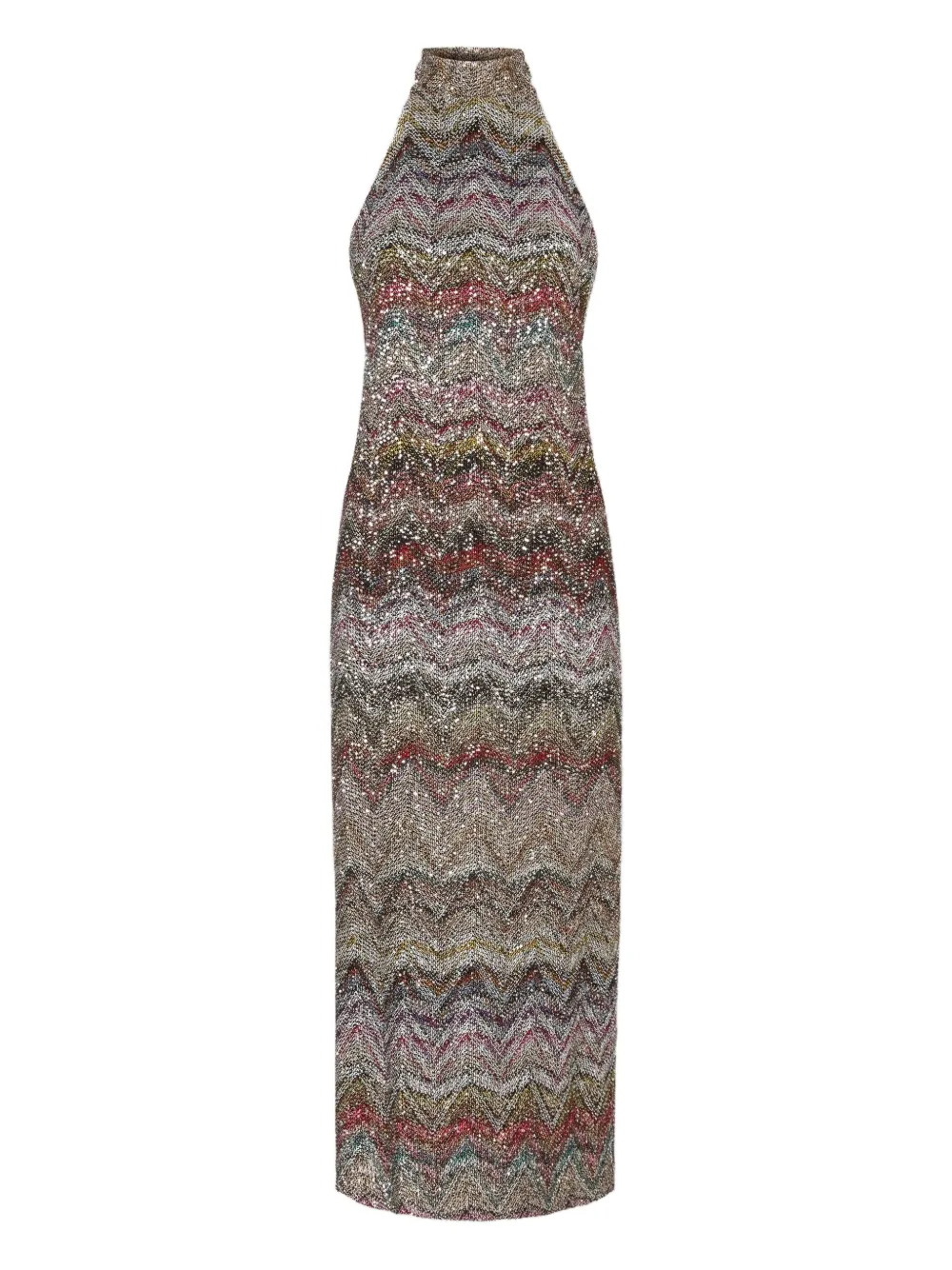 

Платье миди с халтер-воротом, украшенное пайетками Missoni, нейтральный