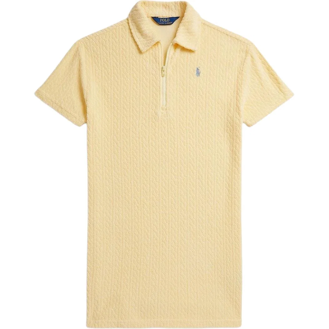 Платье с поло-воротником Polo Ralph Lauren Kids желтое