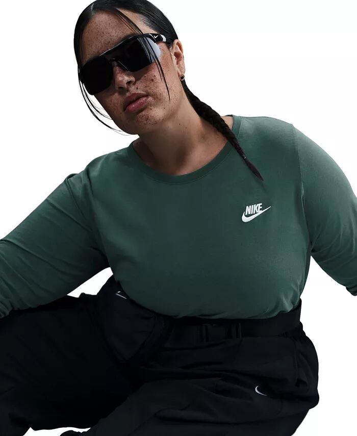 

Футболка с длинным рукавом Plus Size Sportswear Club Nike, зеленый