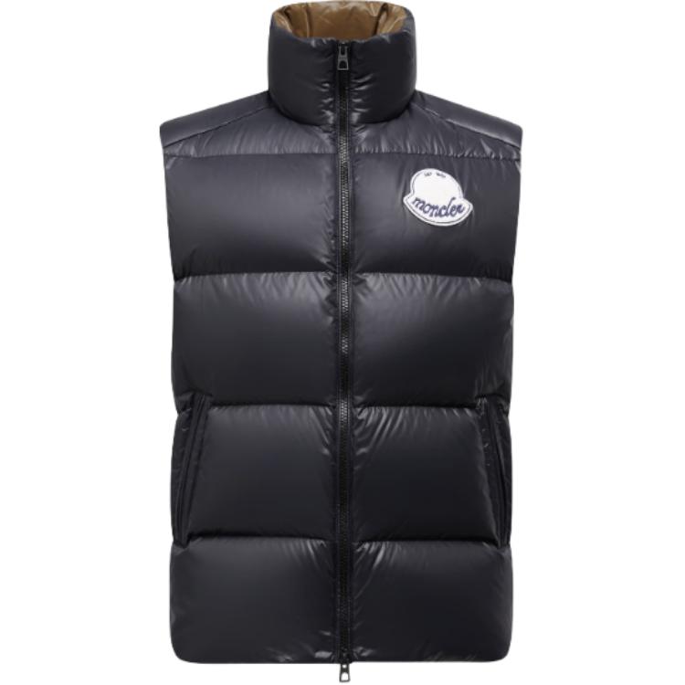 

Moncler Куртка-жилет с высоким воротником и стёганой отделкой, Black