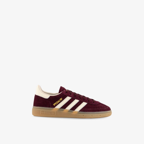 Кроссовки замшевые Adidas Handball Spezial, бордовый / белый