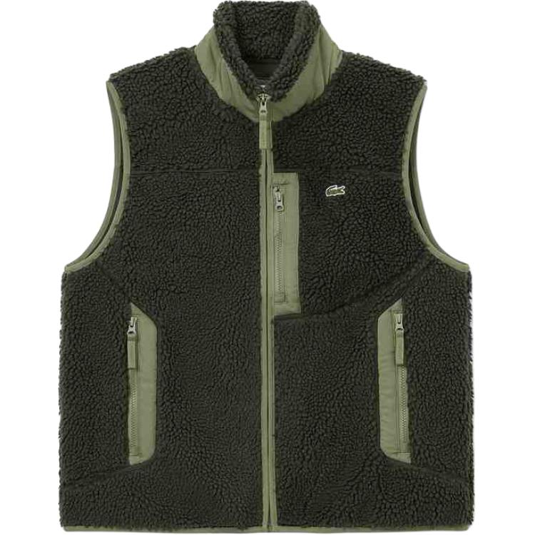 

LACOSTE Флисовая жилетка, Dark Green/Khaki Green
