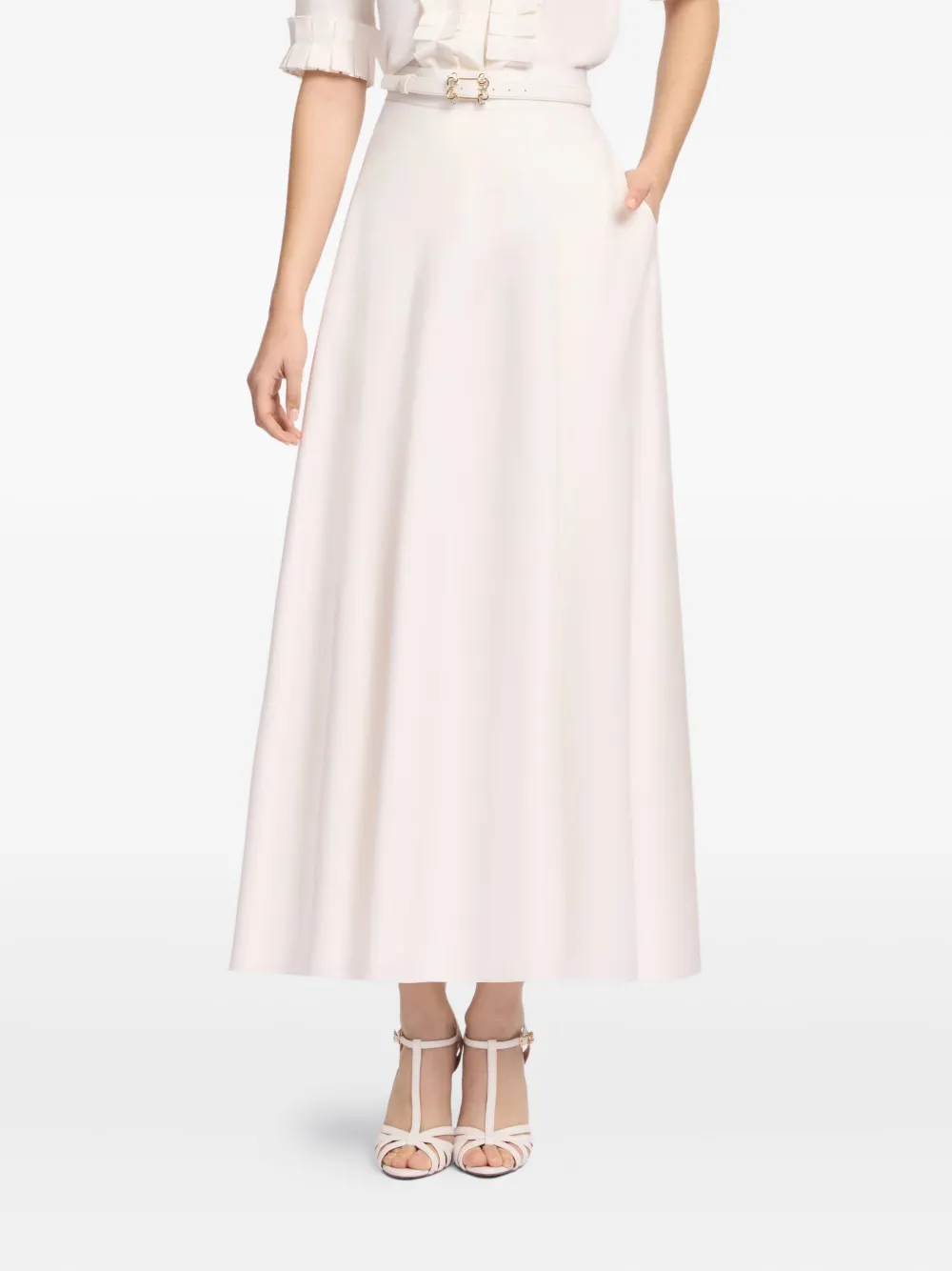 

Хлопковая юбка Elie Saab, нейтральный