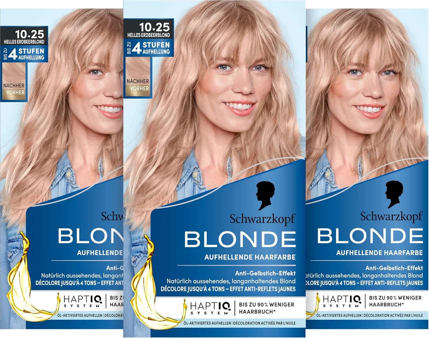 Осветляющая краска для волос «Blonde Lightening Colour 10.25» от Schwarzkopf Blonde, 10.25 Light Strawberry Blonde