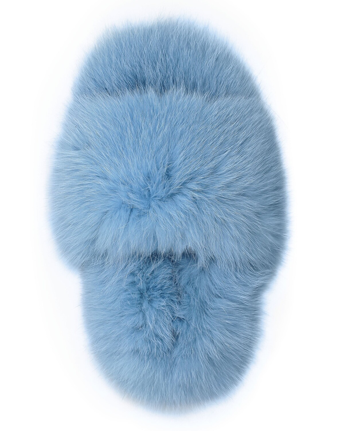 

Меховые тапочки люкс Philipp Plein, цвет Light Blue