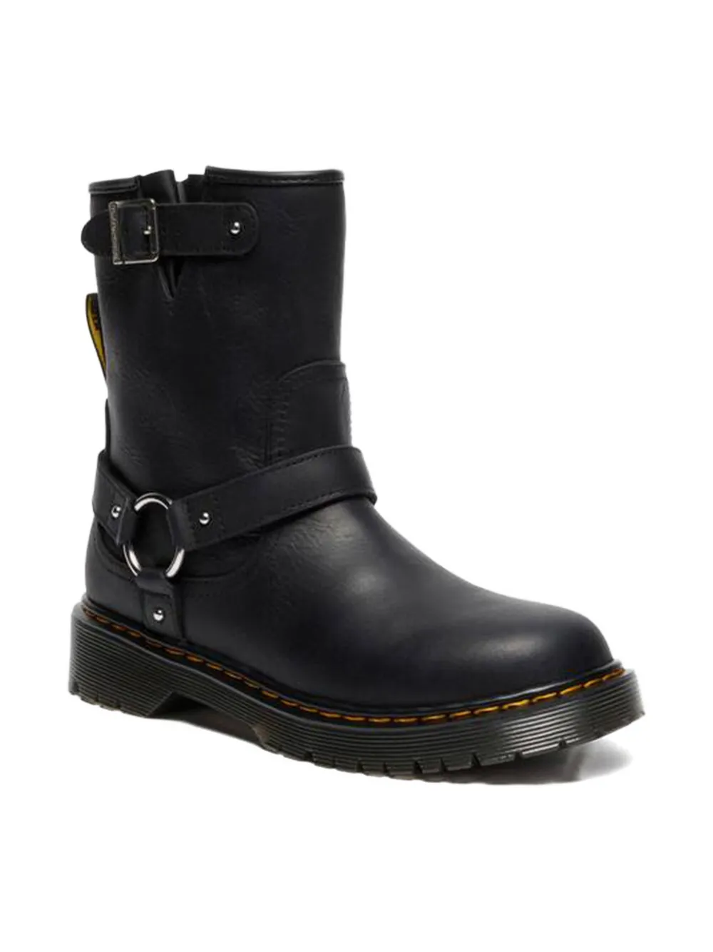 

Кожаные байкерские ботинки Genaya Dr. Martens Kids, черный