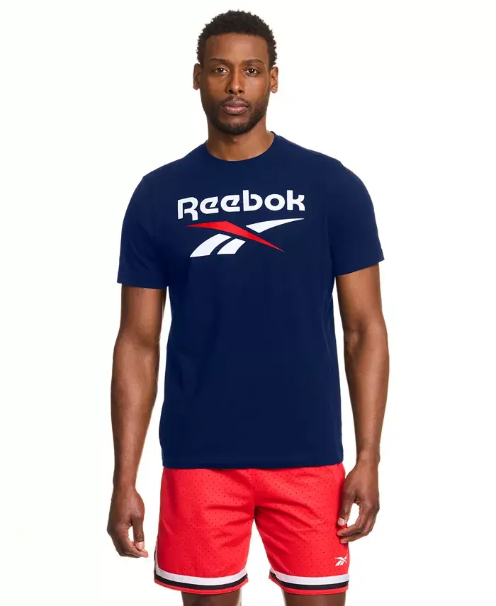 

Мужская классическая футболка с логотипом Reebok, синий