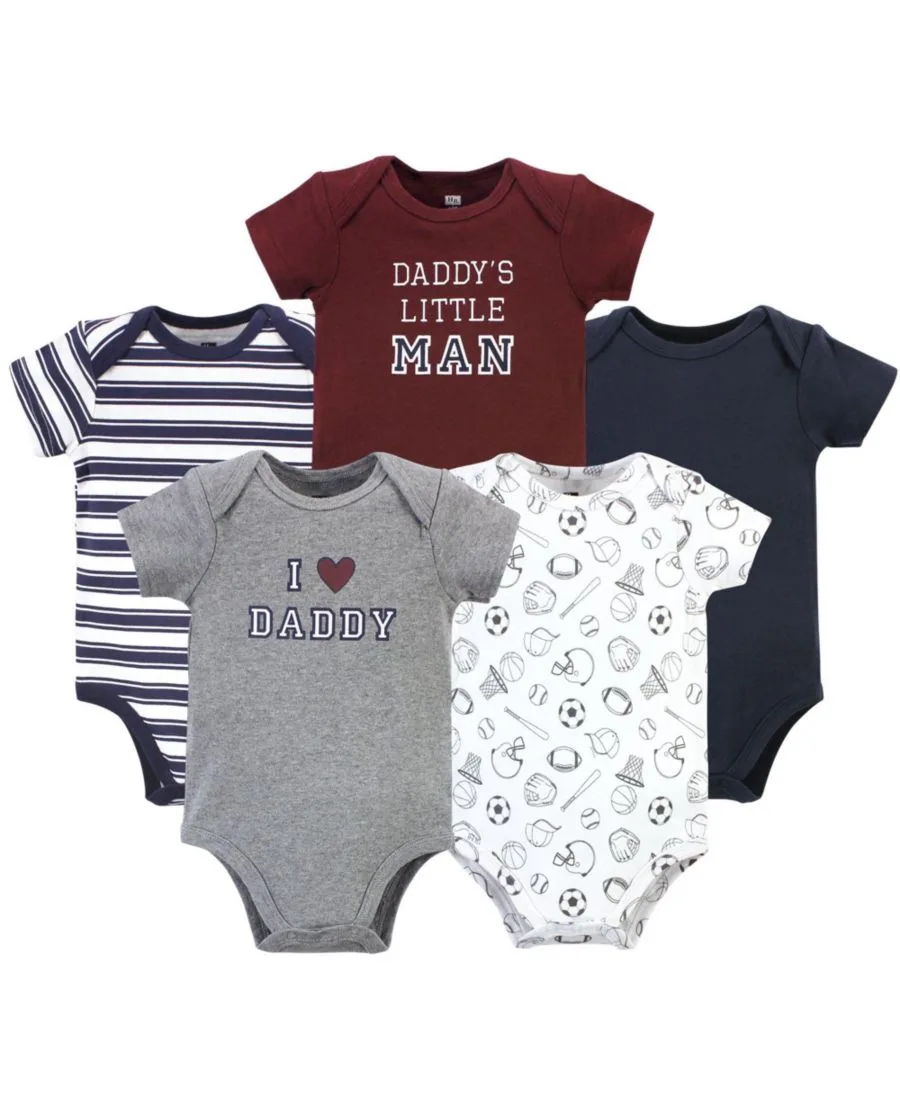 Комплект из 5 хлопковых боди Essential Hudson Baby, Boy Daddy 5-Pack