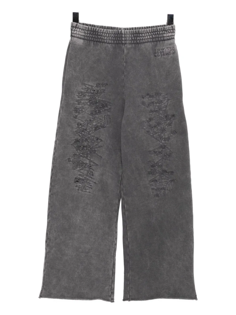 

Брюки с вышитым логотипом MM6 Maison Margiela Kids, черный
