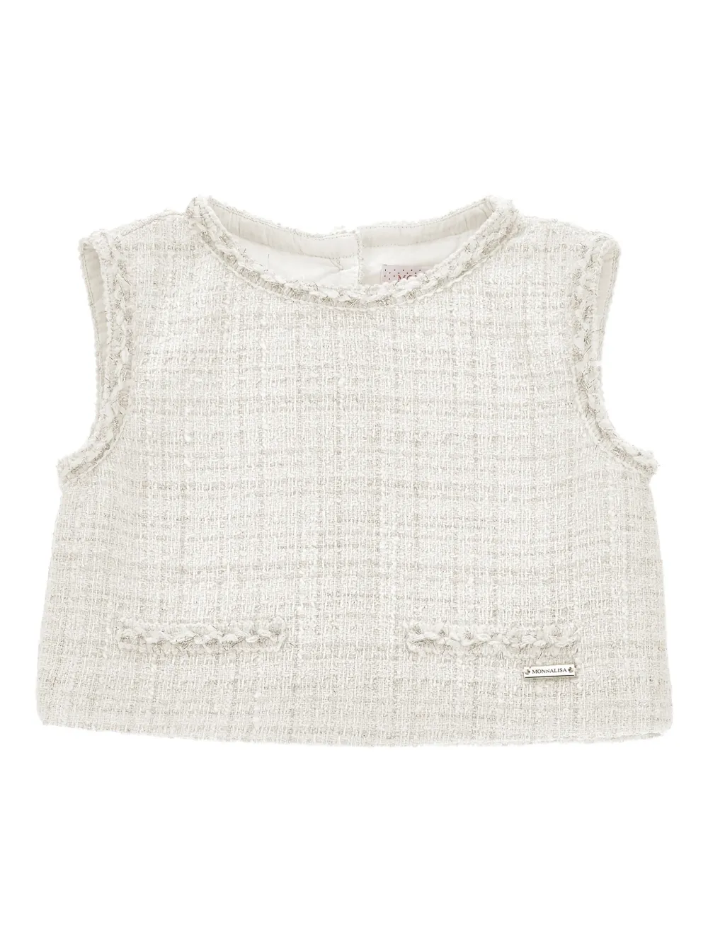 

Топ с бахромой Monnalisa, бежевый