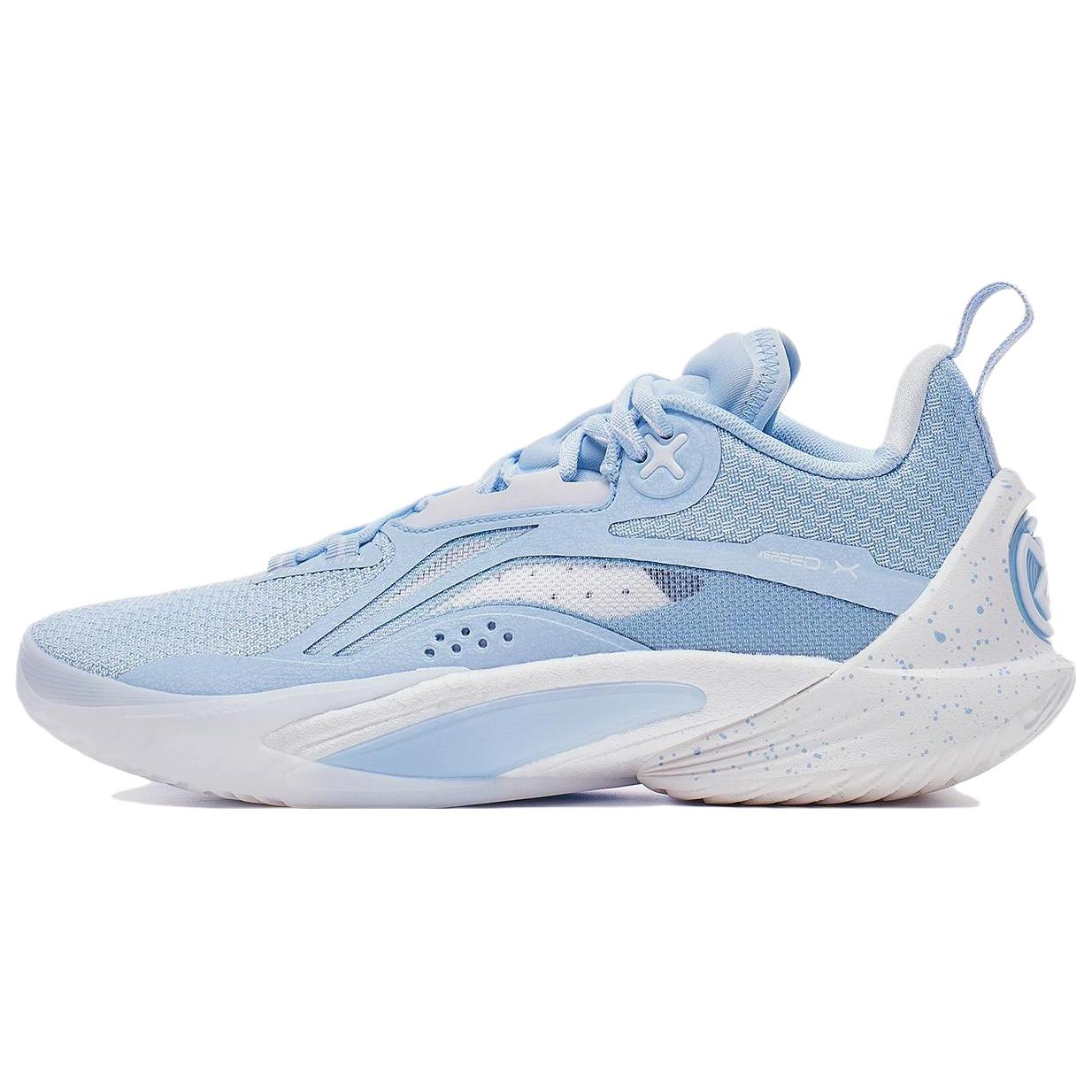 

Li-Ning Speed 10 амортизирующие износостойкие дышащие низкие баскетбольные кроссовки Unisex, glacier синий