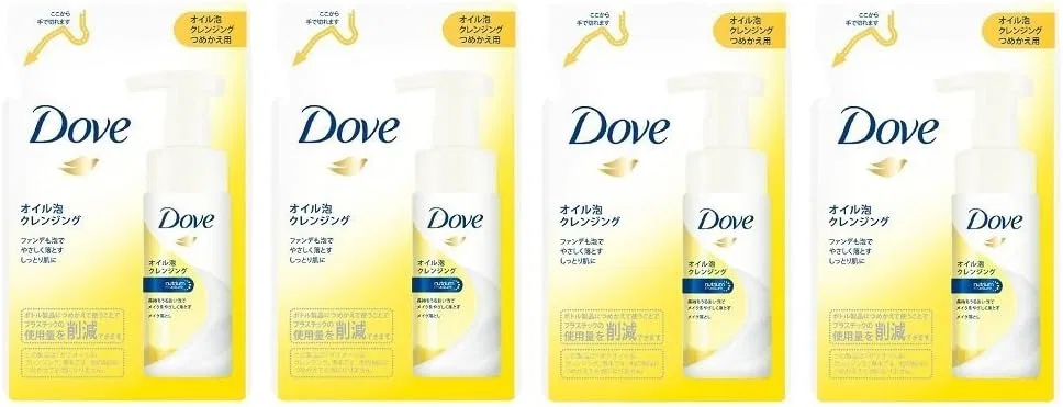 Набор Dove — Масляная Oil Foaming Cleansing, набор 4 шт., 130 мл