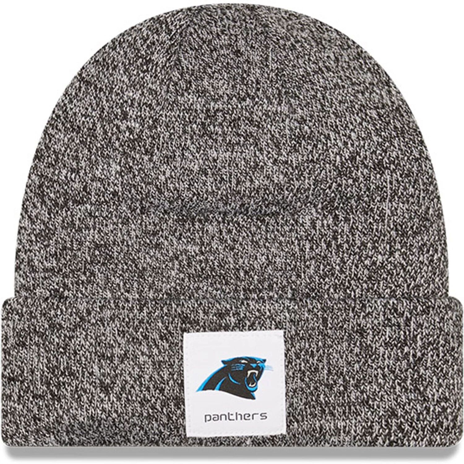 

Мужская вязаная шапка с манжетами New Era Black Carolina Panthers Hamilton