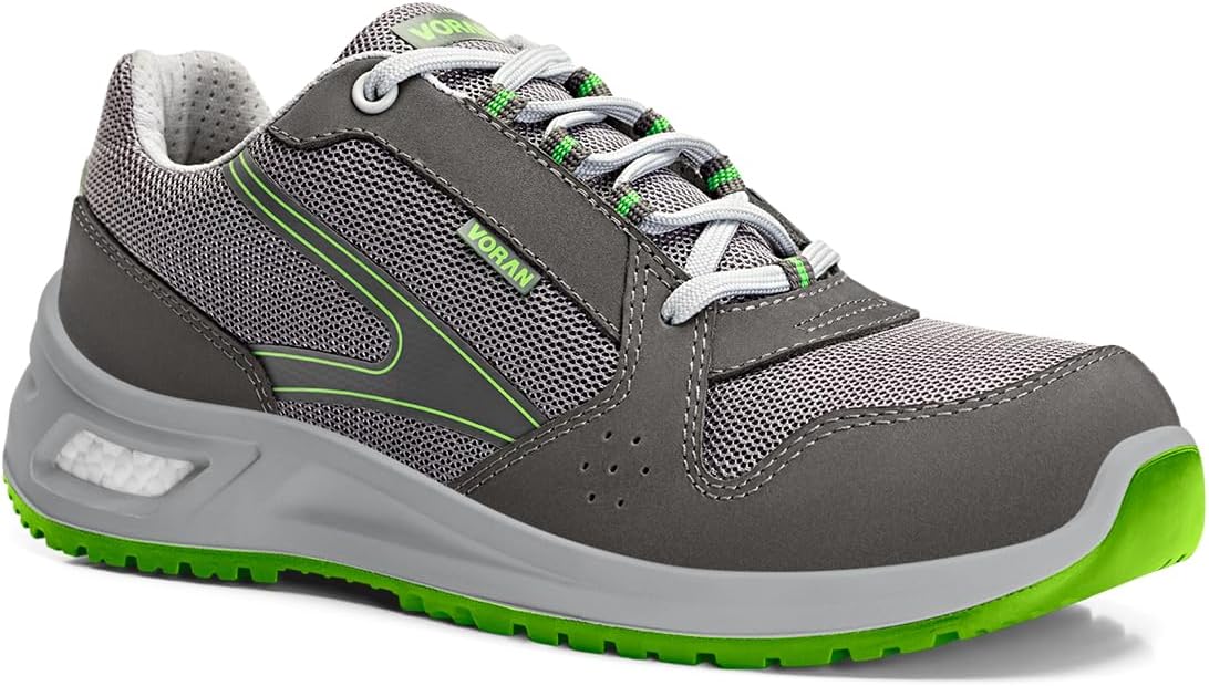 

Мужские кроссовки с открытым носком, дышащие, легкие, удобные, эргономичные, с защитой EH, противоскользящие, безопасная обувь для склада и производства Voran, серый