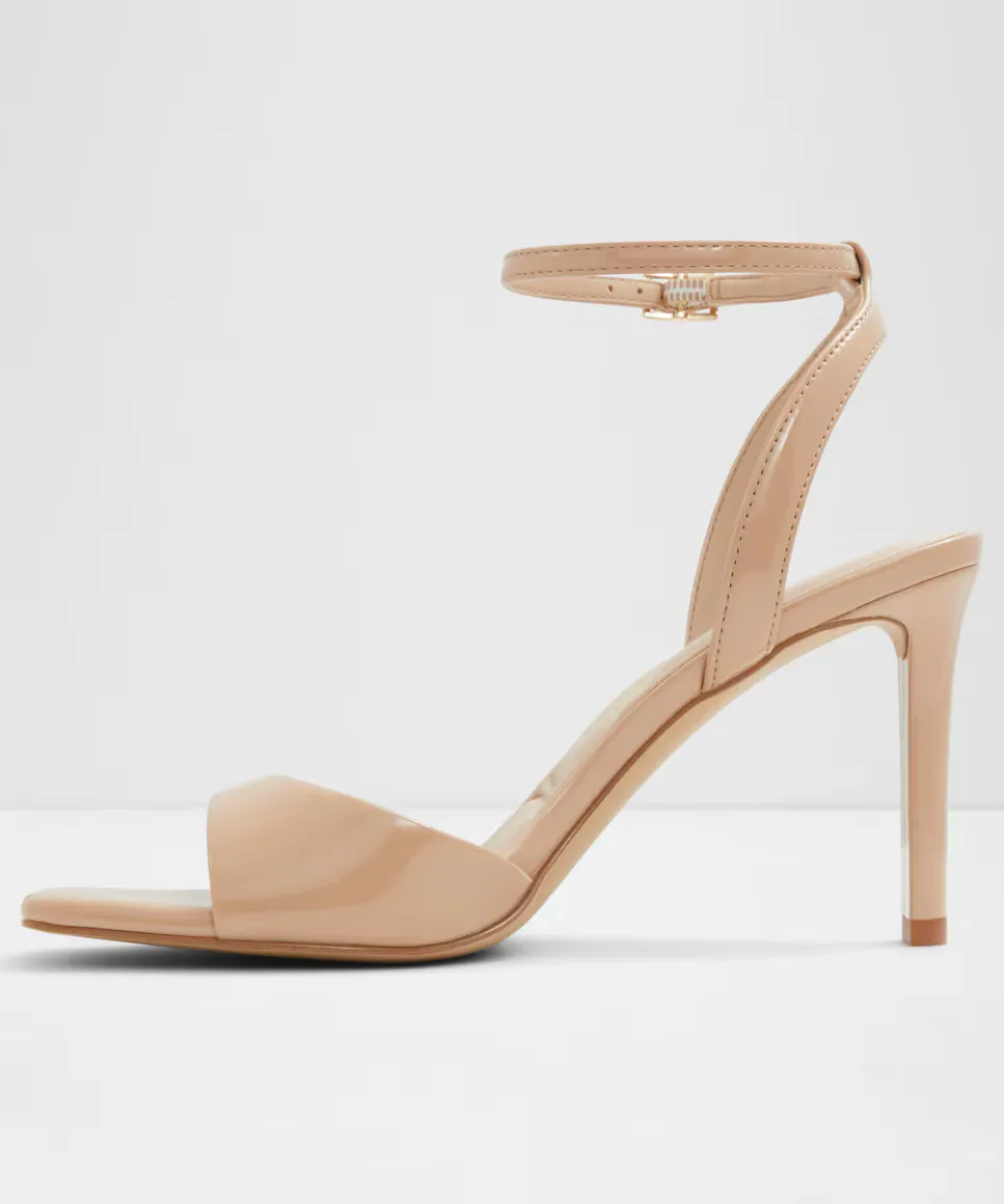 Женские босоножки на каблуке с квадратным носком Aldo, бежевый — фото 3