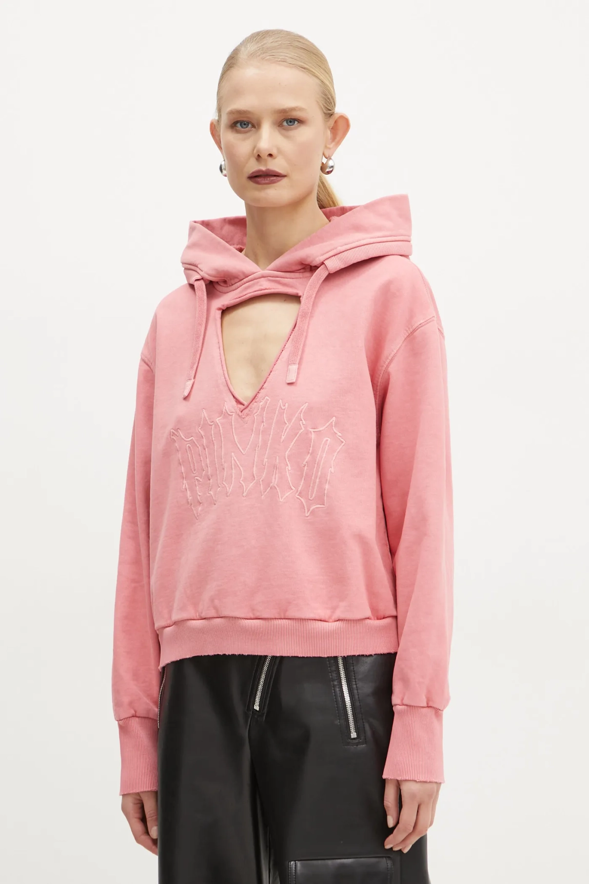 

Хлопковая толстовка Pinko, розовый