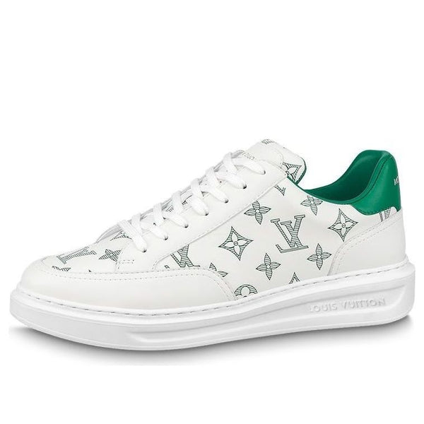 

Кроссовки beverly hills sneakers 'white green monogram' Louis Vuitton, белый