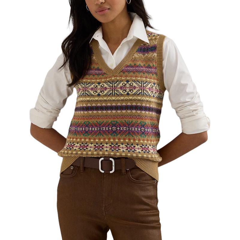 Топ Lauren Ralph Lauren Patterned jacquard Vest Polo Ralph Lauren, мультиколор — фото 4