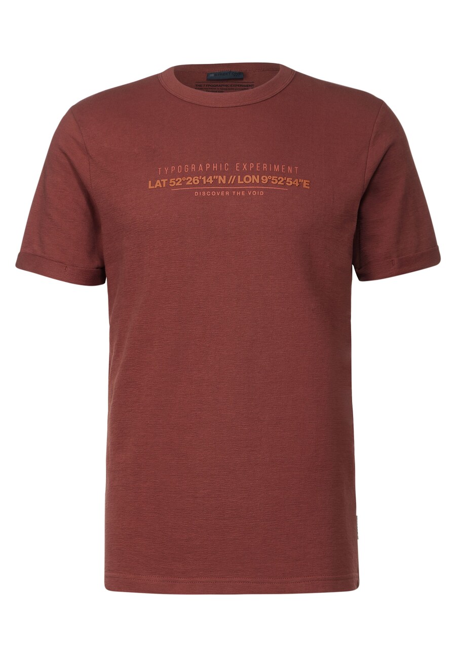 

Классическая футболка Street One MEN Shirt, цвет rusty red