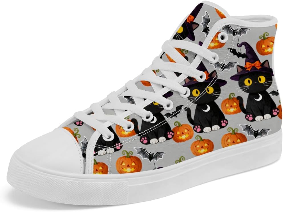 

Кеды на высокой подошве с котиком, высокие кроссовки на шнуровке, повседневная обувь для женщин и мужчин Chebing, серый