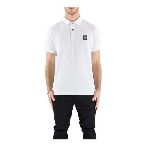

Рубашка поло compass-patch short-sleeved polo shirt 'white' Stone Island, белый