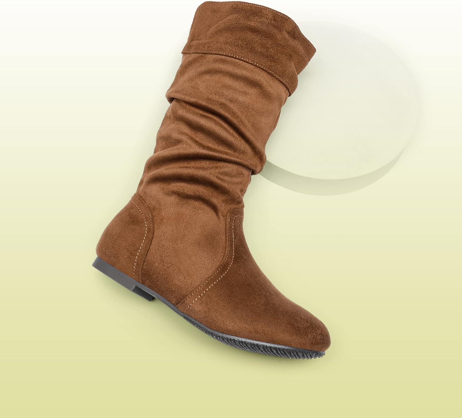 Детские зимние сапоги DREAM PAIRS с искусственным мехом до колена для верховой езды (малыши/дети младшего возраста/дети старшего возраста), Blvd-Tan — фото 2