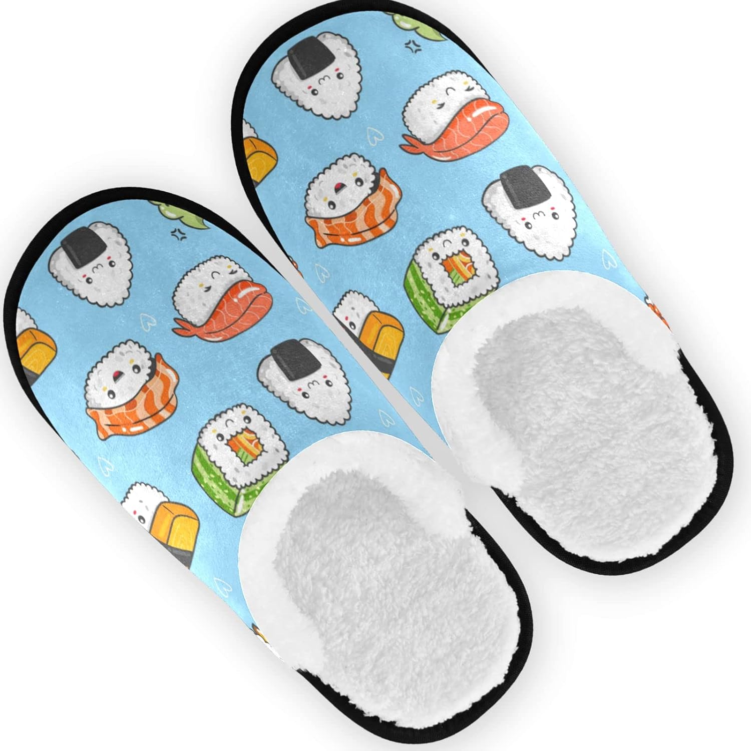 

Тапочки для женщин и мужчин, домашние тапочки с мемори-пенной стелькой, нескользящие для улицы и дома, зимние тапочки для спальни Glaphy, Sushi