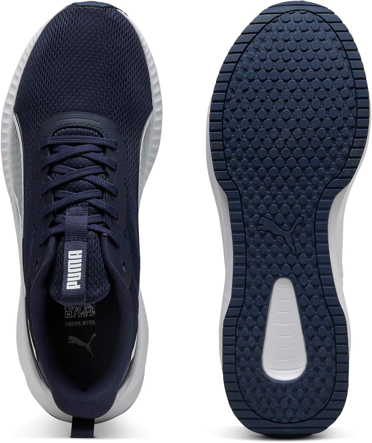 Кроссовки PUMA Unisex-Adult Flyer Lite 3, белый/синий/темно-синий — фото 4