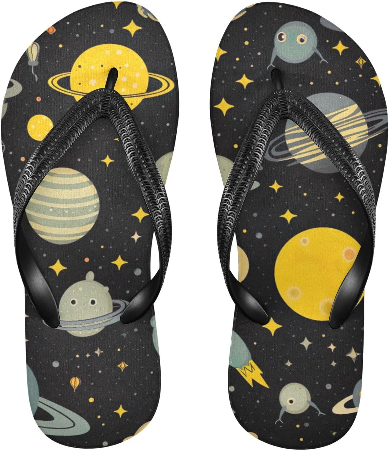 

Женские и мужские летние пляжные шлепанцы Space Planet Galaxy, повседневные сандалии для душа Kfbe